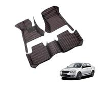 Alfombrillas Auto para Skoda para Octavia MK3 5E 2020-2014 Cubiertas Impermeables Alfombrillas Suelo Coche Alfombras Maletero(LHD 3pcs Coffee)