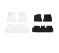 Alfombrillas Auto para Tesla para Modelo Y para Juniper 2025-2026 Recubrimiento Completo Impermeable Antideslizante TPE Almohadilla Pie Blanca(6PCS)