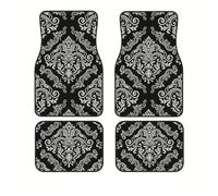 Alfombrillas automóvil Almohadillas para pies de Coche con Estampado Floral Retro Europeo: Antideslizantes, a Prueba de Polvo y antiincrustantes para SUV. Ajustables