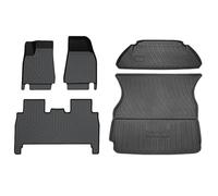 Alfombrillas automóvil Coche Alfombrillas Para El Suelo Del Coche Para Tesla Para Model X De 5 Plazas 2016-2020 Alfombrilla Protectora Maletero Con Volante Izquierda Alfombrillas Todo Tipo Clima(Negro