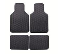 Alfombrillas automóvil Furgonetas Coches Alfombril Alfombrillas Impermeables de Piel sintética para Coche (4 Piezas): protección para Todo Tipo de Clima, realza el Interior.(Black)