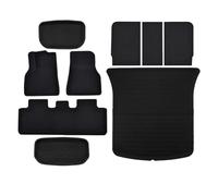 Alfombrillas Automóvil para Tesla para Model Y para Juniper para 3 2017 A 2025 Forros Equipaje Maletero Volante Izquierda Y Derecha Four Seasons(LHD MY 17-24 9PC)