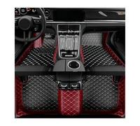 Alfombrillas Coche Alfombrillas Coche para Ford para F-350 2020 2021 2022 2023 2024 2025 2026 Impermeables Tipo Clima Juego Completo(Black and Wine Red)