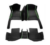 Alfombrillas Coche Alfombrillas Coche para Ford para F-350 2020 2021 2022 2023 2024 2025 2026 Impermeables Tipo Clima Juego Completo(Striped Black Green)