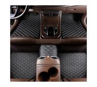 Alfombrillas Coche Alfombrillas Universales Para Coche Impermeables Piel Sintética, Protectoras Los Pies Para Interior Automóvil, Alfombrillas Delanteras Y Traseras Alfombrillas De Moqueta(Black beige