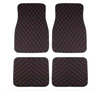 Alfombrillas Coche De Cuero, para Nissan Aura Aura e-Power E13 2021.8+ Resistentes al Desgaste, a la Suciedad, Antideslizantes y fáciles de Instalar,A Black Red