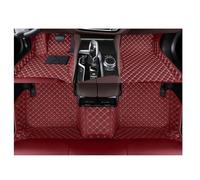 Alfombrillas coche LHD Para VW Para Atlas Para Teramont 2016-2023 Esteras Antiincrustantes Accesorios Impermeables Diseño Interior Coche(Wine red)