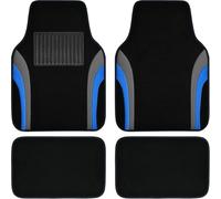 Alfombrillas Coche para Citroen C3 MHEV 2025 | Moqueta Juego Antideslizantes Juego Alfombrillas Coche Impermeables Deportivo Talonera Reforzada Azul Gris