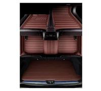 Alfombrillas Coche para Citroen para C5 2007-2012 automóvil Alfombrilla de Cuero Artificial Personalizada para el Piso del automóvil(Coffee 4 PCS)