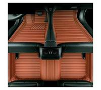 Alfombrillas Coche para Citroen para C5 2007-2012 automóvil Alfombrilla de Cuero Artificial Personalizada para el Piso del automóvil(Brown 3 PCS)