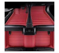 Alfombrillas Coche para Hyundai para G80 2020-2023 Alfombrilla de Cuero Artificial Personalizada para el Piso del automóvil Accesorios(Wine Red 3 PCS)