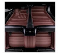 Alfombrillas Coche para Hyundai para GV60 2020-2023 Alfombrilla De Cuero Artificial Personalizada El Piso Automóvil Accesorios El Automóvil(Coffee 3 PCS)