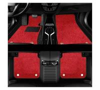 Alfombrillas Coche para Kia para Carnival 2015-2017 Accesorios Interiores Alfombrilla Cuero PU Nano Terciopelo para El Suelo del Coche(Black Red)