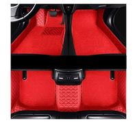 Alfombrillas Coche para para Kadjar 2015-2019 Alfombrillas Coche Ajuste Personalizado Alfombras Cuero Accesorios Alfombras Tablero Alfombrillas a Medida(Red Double)