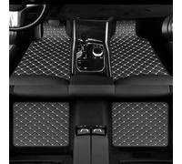 Alfombrillas Coche para Todo Clima para Infiniti QX80 7-Seater 2013-2016 - 4 Piezas Antideslizantes Cuero Impermeable Protección Completa de Moqueta,Black-White