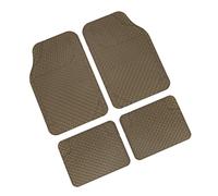 Alfombrillas Coche Universales Beige PVC No Tóxico Olor Lavable Set 4Pcs LAMPA