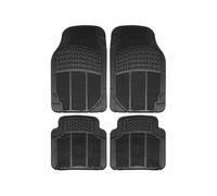 Alfombrillas Coche Universales Pack 4 Piezas (2 Piezas Delanteras y 2 Piezas traseras), Alfombras Coche Antideslizantes, Alfombrilla Coche Goma PVC Flexible, Recortables, Fácil Limpieza