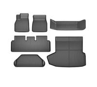 Alfombrillas cochepiezas para Tesla Model S 2024-2023 Alfombrillas Todo Tipo Clima Protectores Impermeables para Maletero Antideslizantes Ecológicos(6PCS Full Set)