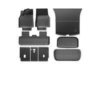 Alfombrillas con Revestimiento Carga Todo Tipo Clima Respaldo Maletero TPE para Tesla para Modelo Y para Lanzamiento para Juniper 2025 Alfombrillas De Maletero(9piece)