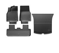 Alfombrillas con Revestimiento Carga Todo Tipo Clima Respaldo Maletero TPE para Tesla para Modelo Y para Lanzamiento para Juniper 2025 Alfombrillas De Maletero(4piece)
