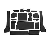 Alfombrillas Consola Central para Isuzu Dmax D-MAX 2021 2022 2023+ Juego 18 Alfombrillas Silicona para Ranuras Puerta Coche Almohadillas para Tazas(L-Black)
