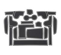 Alfombrillas Consola Central para Kia K5 DL3 GT~Line Híbrido 2021-2023 Alfombrillas Antideslizantes Consola Central Posavasos Ranuras Puertas Almohadillas Goma Tazas Pegatinas(Bianco)