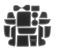 Alfombrillas Consola Central para Vezel HR-V 2021 2022 HRV Posavasos Goma para con Ranura Puerta Alfombrillas Antideslizante para Tazas Almohadillas Antideslizantes Accesorios(RHD-White)