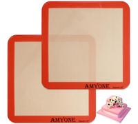 Alfombrillas cuadradas de silicona para hornear de 10 pulgadas, alfombrilla cuadrada de silicona de grado alimenticio de 9.65 pulgadas para hornear tartas/pastelería/tostadas/tartas, alfombrilla