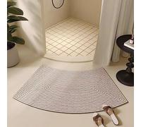 Alfombrillas de baño curvadas de secado rápido, parte inferior antideslizante fuerte y absorbente para duchas redondas y esquineras