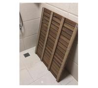Alfombrillas de baño de teca para baño y ducha, plataforma de madera de primera calidad para mayor comodidad, seguridad y estilo, diseño antideslizante resistente al agua para una mejor experiencia de