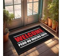 Alfombrillas de bienvenida de otoño al aire libre bienvenido pero no mucho rato, felpudo de otoño para puerta exterior, decoraciones para la cocina (color: color, tamaño: 50 x 80 cm)