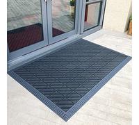 Alfombrillas de bienvenida para puerta delantera al aire libre, atrapasuciedades, lavable, alfombra de entrada, antideslizante, alfombra de entrada para restaurante, bar, garaje, jardín