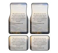 Alfombrillas de Coche 2 Corintios 4:18, Ajuste Universal, para Coche, SUV, camión, Juego de 4 Unidades