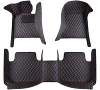 Alfombrillas de Coche a Medida Compatible para Audi Q7 (7 Seats) 2016-2024, Impermeables, Antideslizantes, Cobertura Completa, Interior de Lujo,E/Blackred