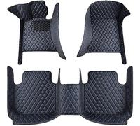 Alfombrillas de Coche a Medida, para BMW X1 U11 2002-2024 2025, Cuero de PU Juego de Alfombrillas Antideslizantes Impermeables para Todo Tipo de Clima,Fácil de Limpiar(Black Blue)