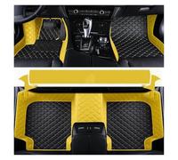 Alfombrillas De Coche Alfombrilla Cuero para El Suelo Coche para Suzuki para Swift 2005-2012 2013-2018 Accesorios Interiores Impermeables Alfombra Coche(Black Yellow,2013-2018)