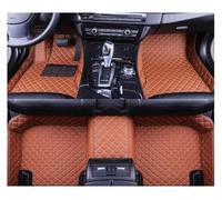 Alfombrillas De Coche Alfombrillas Coche Personalizadas para Macan 2014-2022 Alfombras Cuero Coche Almohadilla Protectora Alfombras Parte Interior Impermeable Alfombras Coche(Marrón)