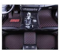 Alfombrillas De Coche Alfombrillas Personalizadas El Suelo Coche Alfombras Cuero para Jeep para Renegade 2015-2020, Almohadillas Protectoras Piezas Interiores Alfombras Coche(Negro Rojo)