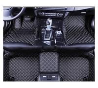 Alfombrillas De Coche Alfombrillas Personalizadas El Suelo Coche Alfombras Cuero para Jeep para Renegade 2015-2020, Almohadillas Protectoras Piezas Interiores Alfombras Coche(Beige Negro)