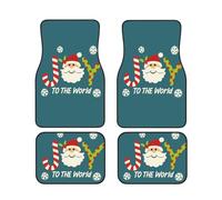 Alfombrillas de Coche con diseño de Papá Noel navideño, Juego Completo, Antideslizantes, para decoración del Coche.