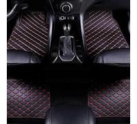 Alfombrillas de Coche Cuero para Alfa Romeo Mito 2009-2023, Diseño Antideslizante Impermeable Protección Completa y Estilo,Black-Red