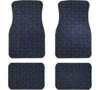 Alfombrillas de Coche para Jeep Wrangler Rubicon ab2018-, Premium Cuero Antideslizantes y Resistentes Alfombras Piezas Interiores,B/Black Blue