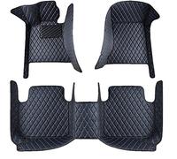Alfombrillas de Coche Universales para Volkswagen New Beetle 2000-2024, Cuero de PU Juego de Alfombrillas Antideslizantes Impermeables para Todo Tipo de Clima(Black Blue)