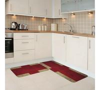 Alfombrillas de cocina antideslizantes para escritorio de pie, acolchadas, antifatiga, banderas británicas, alfombras de cocina de perfil bajo, impermeable, juego de alfombras de cocina para fregadero