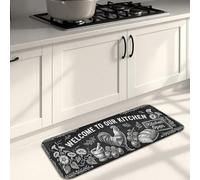 Alfombrillas de cocina clásico de pizarrón para piso, tapetes rústicos de bienvenida de granja, alfombras suaves acolchadas lavables para fregaderos de cocina, lavandería, 16 x 47 pulgadas