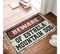 Alfombrillas de cocina de espuma viscoelástica con diseño de perro de montaña Estrela - Tapete absorbente para puerta al aire libre divertido apto para barras exteriores para zonas de alto tráfico (40