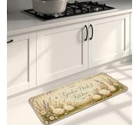 Alfombrillas de cocina de pato de jardín para piso, alfombras suaves florales clásico, decorativas de primavera, acolchadas y lavables para fregaderos de cocina, lavandería, 16 x 47 pulgadas