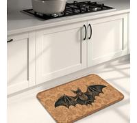 Alfombrillas de cocina estilo murciélago para piso, alfombras suaves góticas vintage, acolchadas, cómodas, lavables, antideslizantes, para fregaderos de cocina, lavadero, baño, 20 x 31 pulgadas
