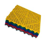 Alfombrillas de drenaje de piso entrelazadas de plástico de alta resistencia, rejilla de piso engrosada, con gran capacidad de carga, adecuadas for instalaciones(Color3,4 pieces)