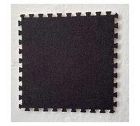 Alfombrillas de Espuma de Felpa, Azulejos de Suelo con diseño de Rompecabezas, colchoneta de Ejercicios for Sala de Estar, Dormitorio y Sala de Juegos.(Black)